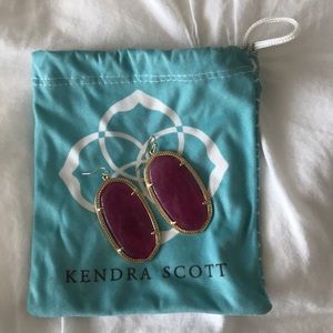 Kendra Scott Danielle Earrings in Maroon